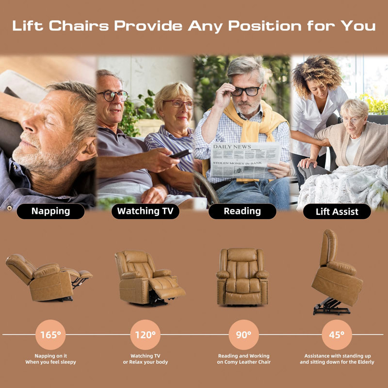 Latitude Run® Muli 41" Wide Breathable Leather Large Power Lift